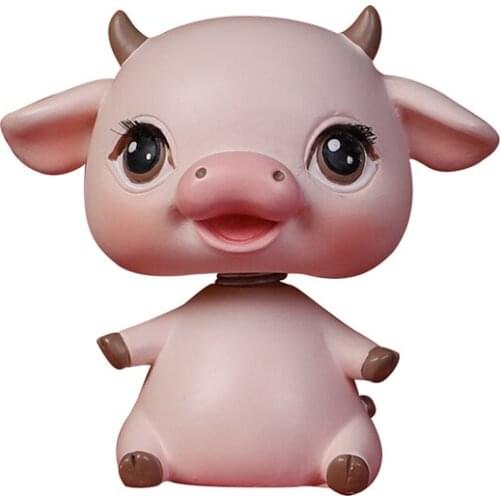 Ruirui Cattle Doll Cartoon Animal Resin Crafts Surprise Gift Action Figures Doll Toys Hand DIY Toy Fashion Home Decorations