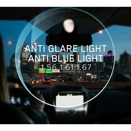 Anti Glare Light Anti Blue Light Prescription Lens CR-39 Resin 1.56 1.61 1.67 Aspheric Lens Clear Optical Myopia Glasses Lenses