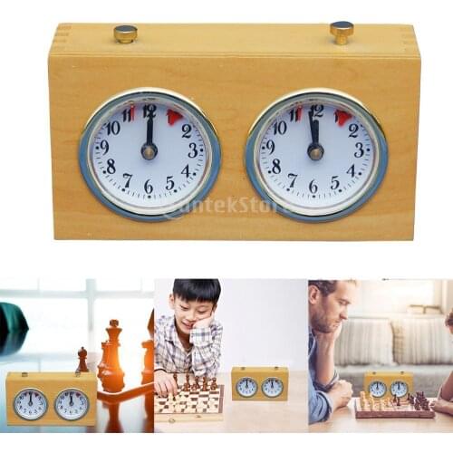 International Checkers & Chess Board Game Accessory Retro Game Timer Mechanical Count Up Down Analog Chess Clock Gift