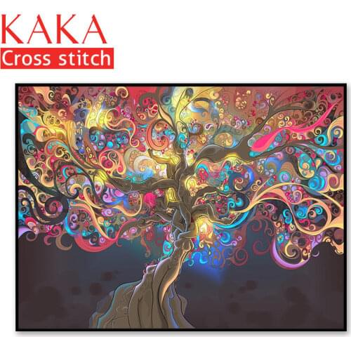 Cross stitch kits,Embroidery needlework sets with printed pattern,11CT-canvas for Home Decor Painting,Cartoon Full NCKC008
