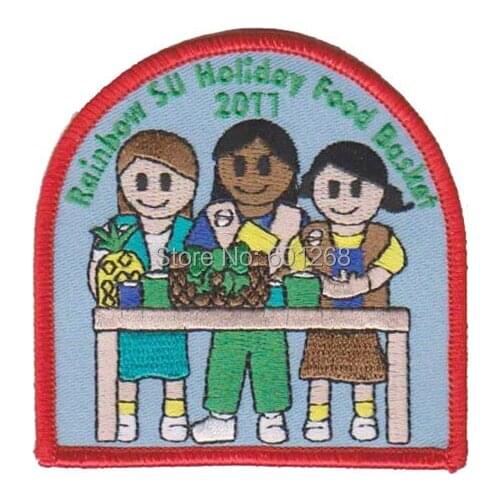 Embroidery patches, 3",emb. area over 80%, 100pcs/bag,heat cutbroder,PVC backing,accept customized, MOQ50pcs,free shipping