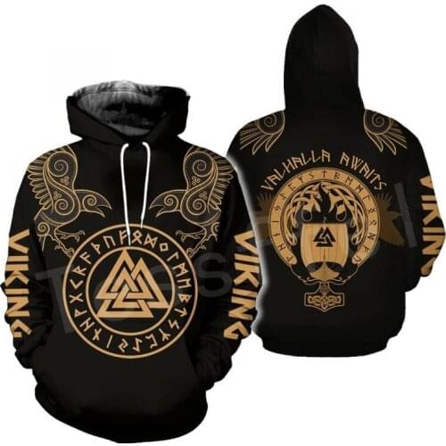 Tessffel Viking Symbol Tattoo Viking Warriors NewFashion Pullover 3DPrint Casual Funny Unisex Zip/Sweatshirts/Hoodies/Jacket A17