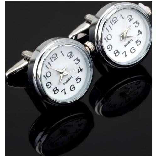 New Arrival Mens Fashion Cufflink Functional Watch Design With Battery Real Watch Movement novelty cufflinks best gift for man