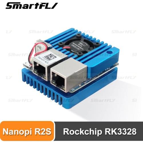 FriendlyElec Nanopi R2S Mini Portable Travel Router OpenWRT with Dual-Gbps Ethernet Ports 1GB DDR4 Based in RK3328 Soc for IOT