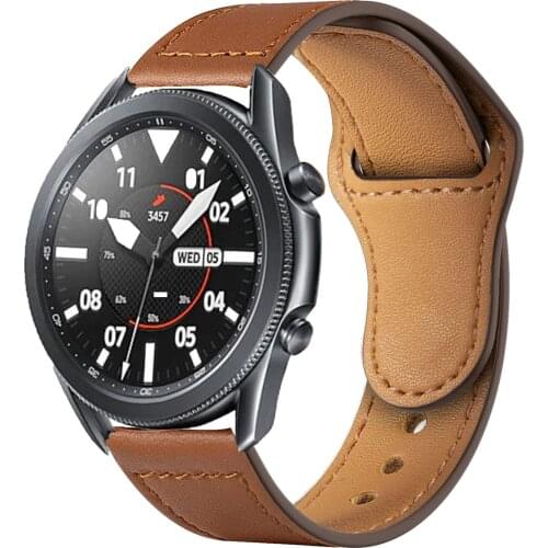 20mm 22mm watch strap For Samsung Galaxy watch Active 2 strap leather Gear S3 Frontier Huawei GT/2/Pro Galaxy 3 45mm/42mm/46mm