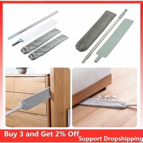 Detachable Bedside Dust Brush Long Handle Mop Sweep Household Bed Bottom Gap Brush Hair Sweeping Duster Household Cleaning Set