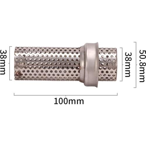 50.8X100mm Removable DB Killer Motorcycle Muffler Stainless Steel Silencer Pipe Universal Catalyst for Exhaust Pipe Adjust Sound