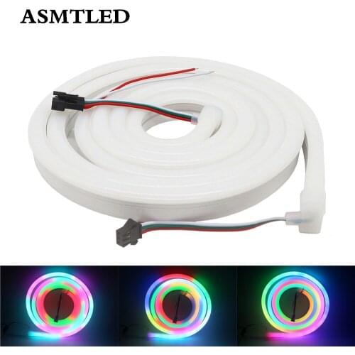 2m/lot DC5V 1903 Pixel Neon LED Strip Individually Addressable Silicone Tube IP65 Waterproof RGB Full Color Led Strip Tape light
