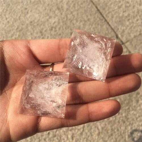 Unique 2pcs natural clear quartz mineral crystal pyramid obelisk Tower healing crystals gemstone spirituality tower home decor