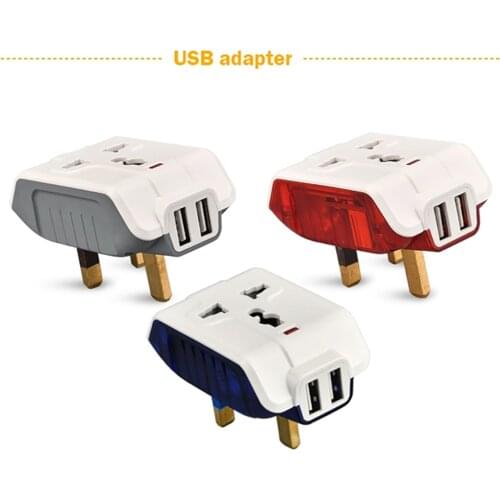 13A UK 2 usb 2.1A wall plug socket Universal International Plug Adapter convertible travel adaptor chargerAC Power plug