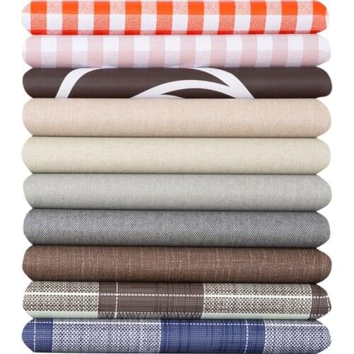 Waterproof PVC Grid Outdoor Fabric for Tablecloth Home Decor Upholstery Fabric for Furniture