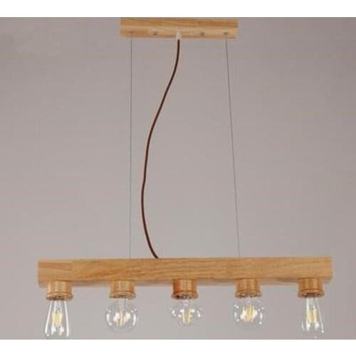 Japan woode pendant light kitchen dining room bar hanging lamp e27 droplight
