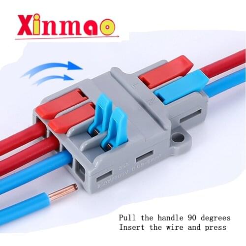 1/5/10pcs 4 square 6 square lt-624 / lt-626 butt joint two in four out / two in six out fast terminal connection