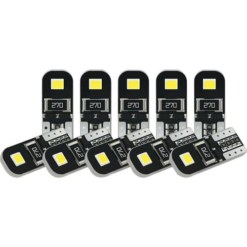 10PCS White LED Interior Dome Map License Light Bulb T10 2825 168 158 194 CANbus