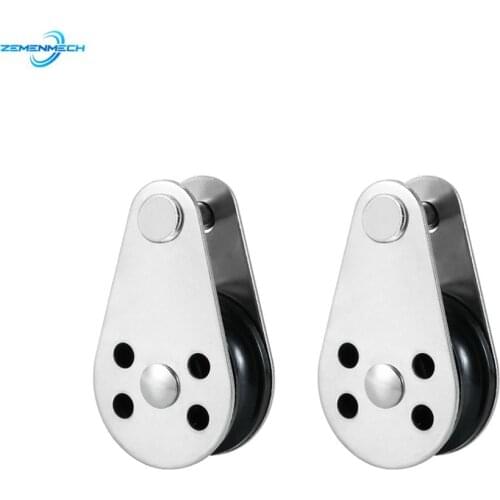 2PCS 316 Stainless Steel Pulley Suit 2mm to 8mm Rope Boat Accessories Marine Hardware Kayak Yacht Sailboat Canoe Pontoon Marine