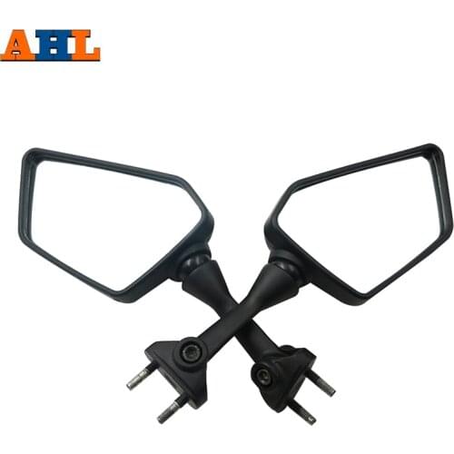 AHL Motorcycle Rear Side View Mirrors Rearview Mirror Back Convex for Kawasaki EX250 Ninja 250 2008-2013 EX 250