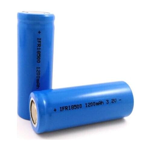 3.2v IFR 18500 LiFePO4 battery 1200mah rechargeable cell for Solar Led Light and speaker