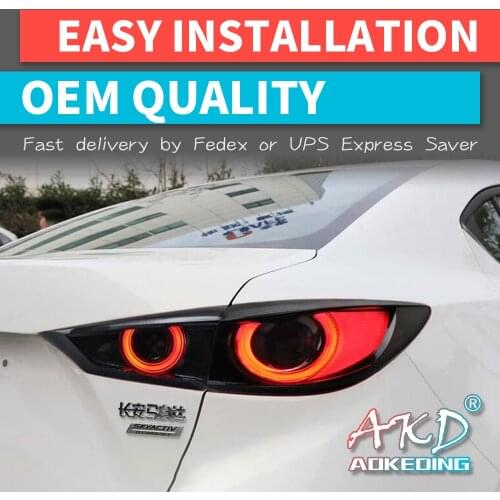 Car Goods Tail Light For Mazda 3 Mazda3 Axela 2014-2019 Taillights Rear Lamp LED Signal Reversing Parking Lights