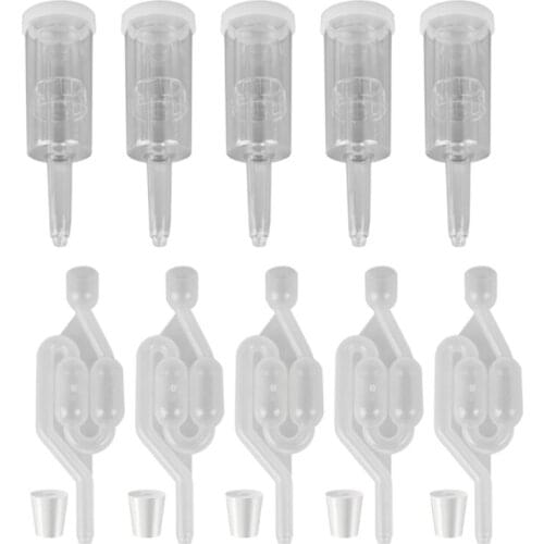 Free Airlocks - Set of15 - Hydrolocks for Fermenting, Brewing, Beer, Wine, Sauerkraut, Kimchi and Other Fermentation