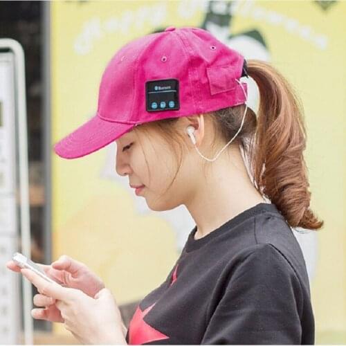 Outdoor Sports Fashion Wireless Bluetooth Cap Hip Hop Baseball Cap Hat Headphones Call Music Sun Cap Men Women For Running