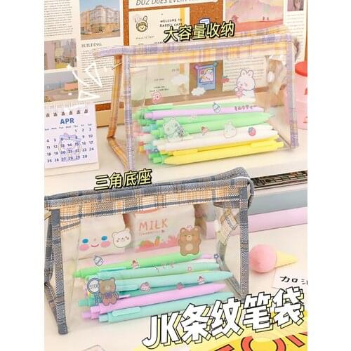 Pencil case ins wind Japanese high value lovely large capacity 2021 new popular female pouch kawaii bag stationery pink