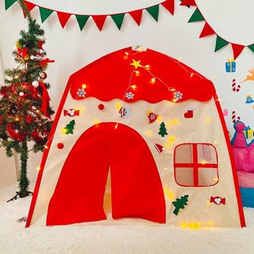 Kids Chritsmas Play Tent Princess Castle Toys Children Indoor Castle Play House Toy Indoor Baby Castale Tiny Play House Huge Ten