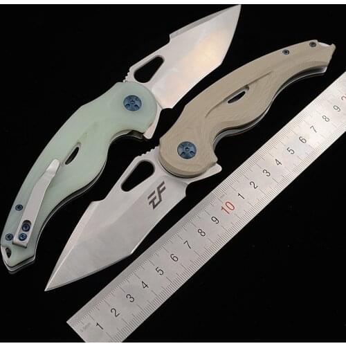 Eafengrow Made 1006 G10 handle Real D2 Steel blade camping hunting outdoor survival pocket EDC tool Utility folding knife