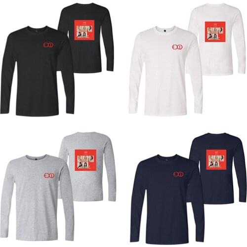 Spring Autumn EXID Kpop T-shirts Fashion Hip Hop Men Women T Shirts Casual Tee Shirt Long Sleeve Unisex T-shirt Sweatshirts Tops