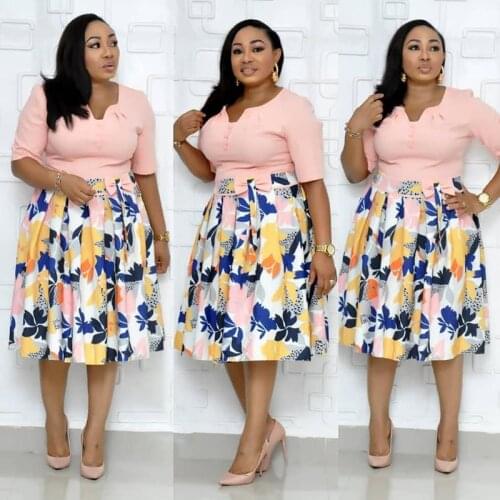 Hot Sell African Clothes for women Vetement Femme 2021 Nigerian clothes Big Size Mom Dress LXC185