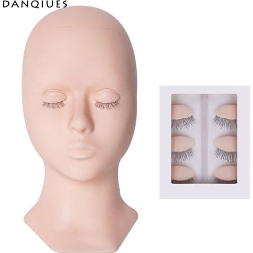 Lashes Mannequin for Eyelash Mannequin Head Lash Extension Supplies Mannequin for Eyelash Extension Kit Eyelash Practice Head