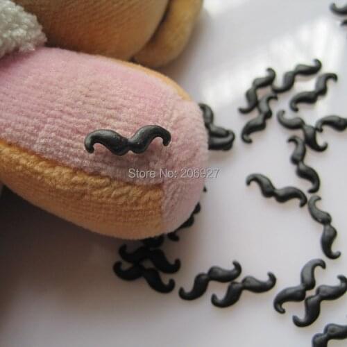 MD-482 10pcs Fancy Black Moustache Deco Metal Charms Metal Deco Charms Nail Art