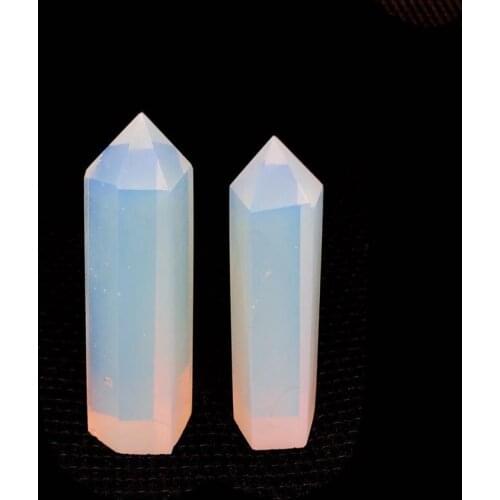 Opal crystal wand point quartz minerales gemstones reiki healing feng shui home decoration