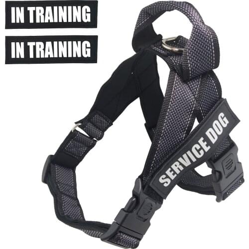 PET-K9 Service Dog Vest Harness with Handle, Lightweight Full Adjustable Dog Vest, Neoprene Padded Soft for Summer Outdoor Walk