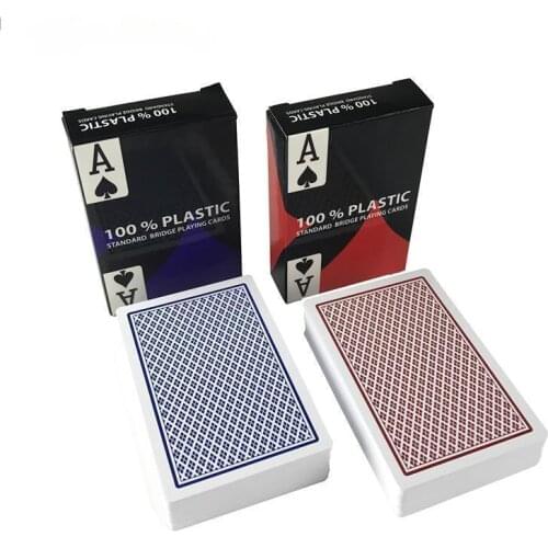 10 Sets/Lot Baccarat Poker Cards Texas Hold'em Plastic Playing Cards Waterproof Frosting Poker Bridge Game 2.28*3.46 Inch