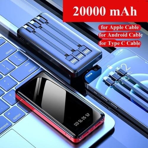 Power Bank 20000mAh Portable Charging Powerbank 20000 mAh Fast Charge Poverbank External Battery Charger For Xiaomi Mi iPhone 12