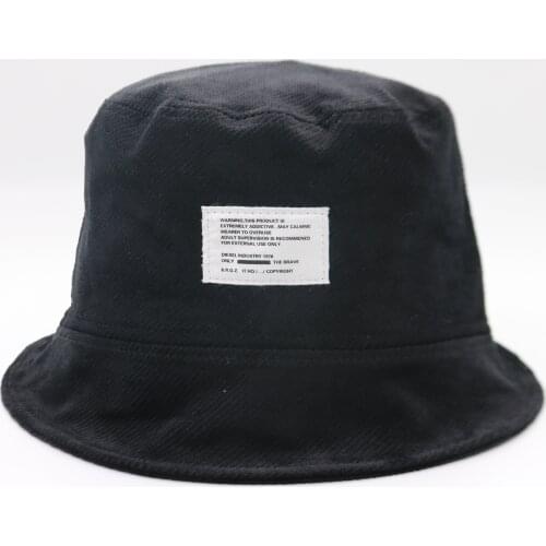 Women Men Girls Korean Patch Basin Hats Corduroy Fisherman Caps Students Autumn Winter Gorras