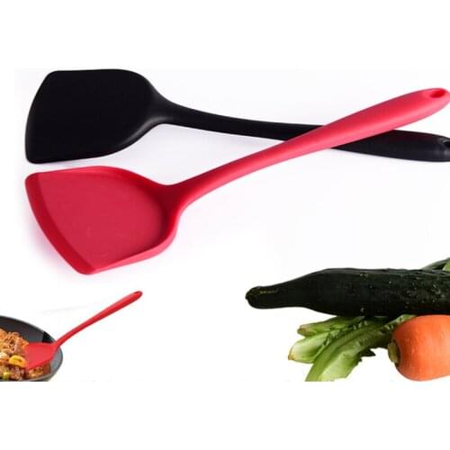 Silicone Baking Tools Shovel Kitchen Spatula Turners Cake Slotted Turner Butter Cream Mixer Scraper Long Handle Spoon