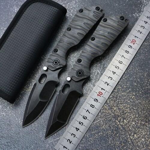 SMF Tactical Folding Knife D2 Blade Ball Bearing Flame Titanium Handle Outdoor Hunting Fishing Utility Pocket Survive EDC Tools