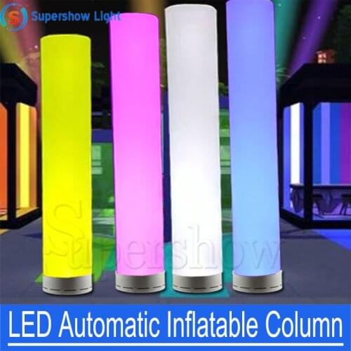 Waterproof 6x15W Battery Wireless Remote Automatic Inflatable Lights Custom Inflatable Lamppost for Party Stage Performance