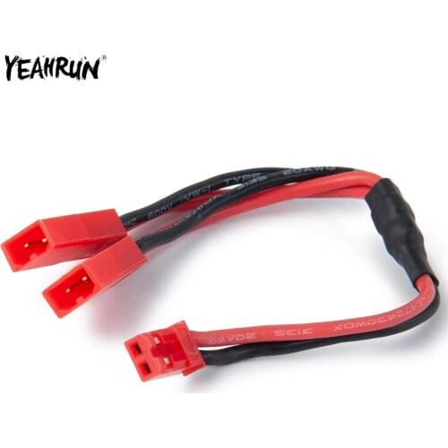 YEAHRUN 1/2 PCS ESC Battery JST Female Connector Y Cable For 1/10 Traxxas TRX-4 RC Crawler Car Upgrade Parts