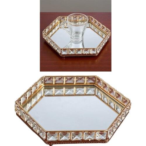 Bathroom Mirror Tray Cosmetics Tray Perfume Collection Tray for Arranging Perfume Jewelry Makeup Sundries Ornate Trays 28cm