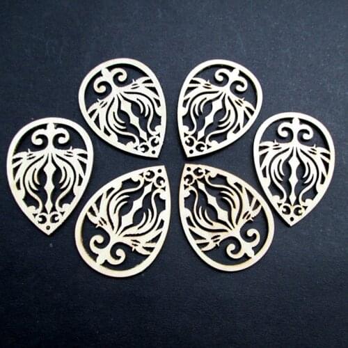 10PCS New ecru Beautiful flowers Wooden crafts Fit Family wedding decoration and Scrapbooking DIY accessories A197