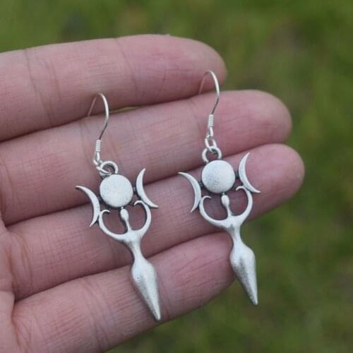 12pair Ancient Symbols Celtics Wiccan Triple Moon goddess earring