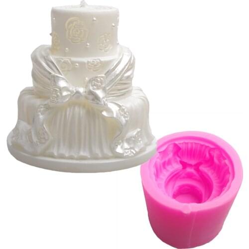 3D Silicone Cake Molds For Baking Fondant Cake Candy Chocolate Sugarcraft Ice Pastry Baking Tools Soap Mold Cake Decorator M1114