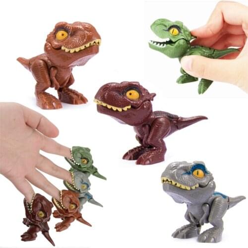 4pcs Finger Dinosaur Egg Toy Creative Tricky Tyrannosaurus Model Dinosaur Toy 54DF