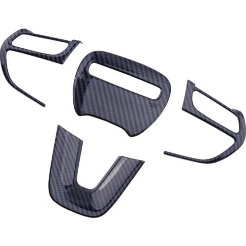 4pcs Car Steering Wheel Decoration Trim Cover Frame Bezels Fit For Dodge Challenger 2015 2016 2017 2018 2019