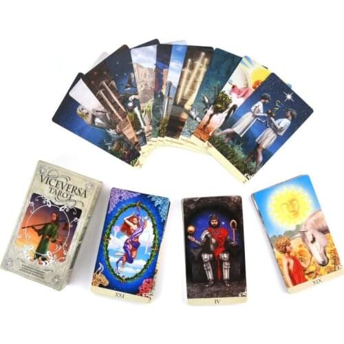 78pcs Vice Versa Tarot Kit Tarot Cards Oracle Deck Family Party Board Game Toy 24BD
