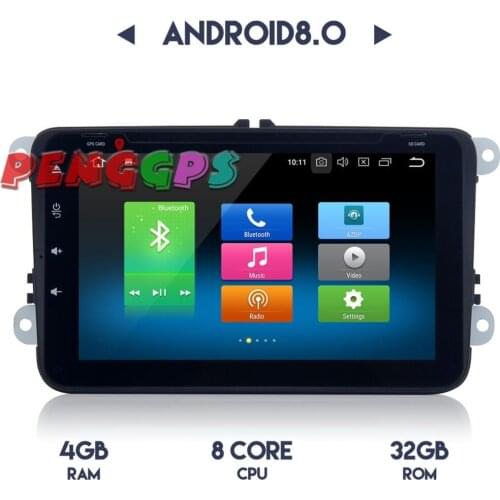 8 inch Android 8.0 7.1 Car Radio Headunit Stereo GPS Navi for Volkswagen VW Golf Passat POLO 2009-2011 Car Audio Multimedia Auto