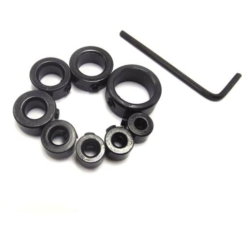 8Pcs / Set 3-16mm Limit Ring Woodworking Drill Bits Tools Depth Stop Collars for Bits Consistent Carbon Steel