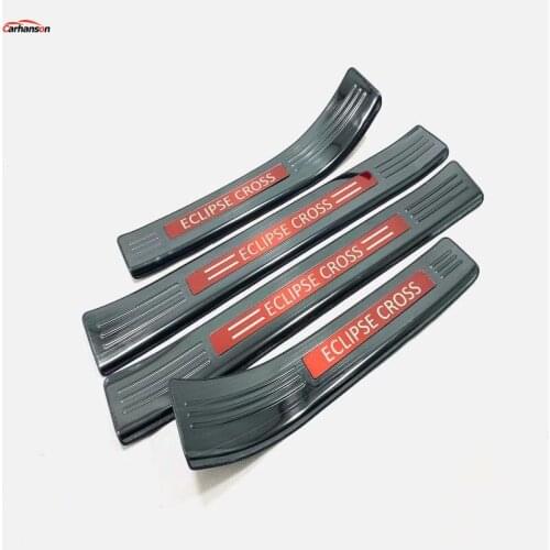Car Sticker for mitsubishi eclipse cross Accessories 2018 stainless steel Door Sill Pedal Trim Scuff Plate Protector Styling